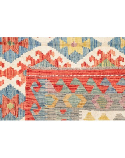 Tappeto Kilim Afghanistan marrone azzurro 195x299