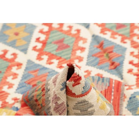 Tappeto Kilim Afghanistan marrone azzurro 195x299