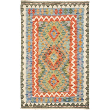 Tappeto Kilim Afghanistan marrone grigio 83x129