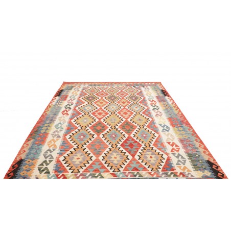 Tappeto Kilim Afghanistan marrone verde 205x294