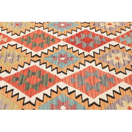 Tappeto Kilim Afghanistan marrone verde 205x294