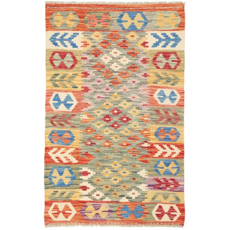 Tappeto Kilim Afghanistan marrone grigio 82x130