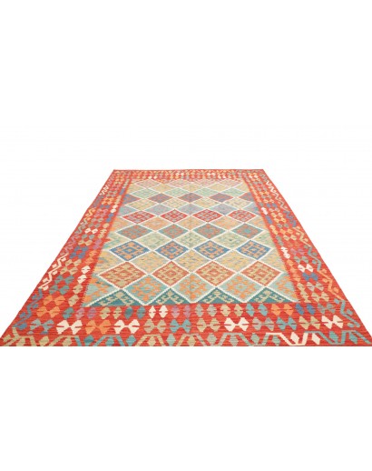 Tappeto Kilim Afghanistan marrone blu 205x289