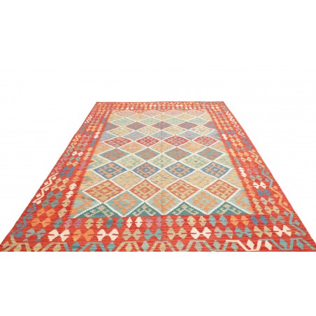 Tappeto Kilim Afghanistan marrone blu 205x289