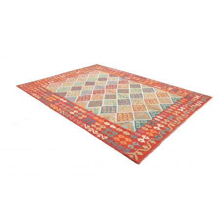 Tappeto Kilim Afghanistan marrone blu 205x289