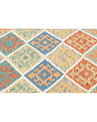 Tappeto Kilim Afghanistan marrone blu 205x289