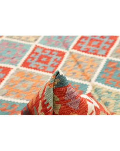 Tappeto Kilim Afghanistan marrone blu 205x289