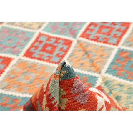 Tappeto Kilim Afghanistan marrone blu 205x289