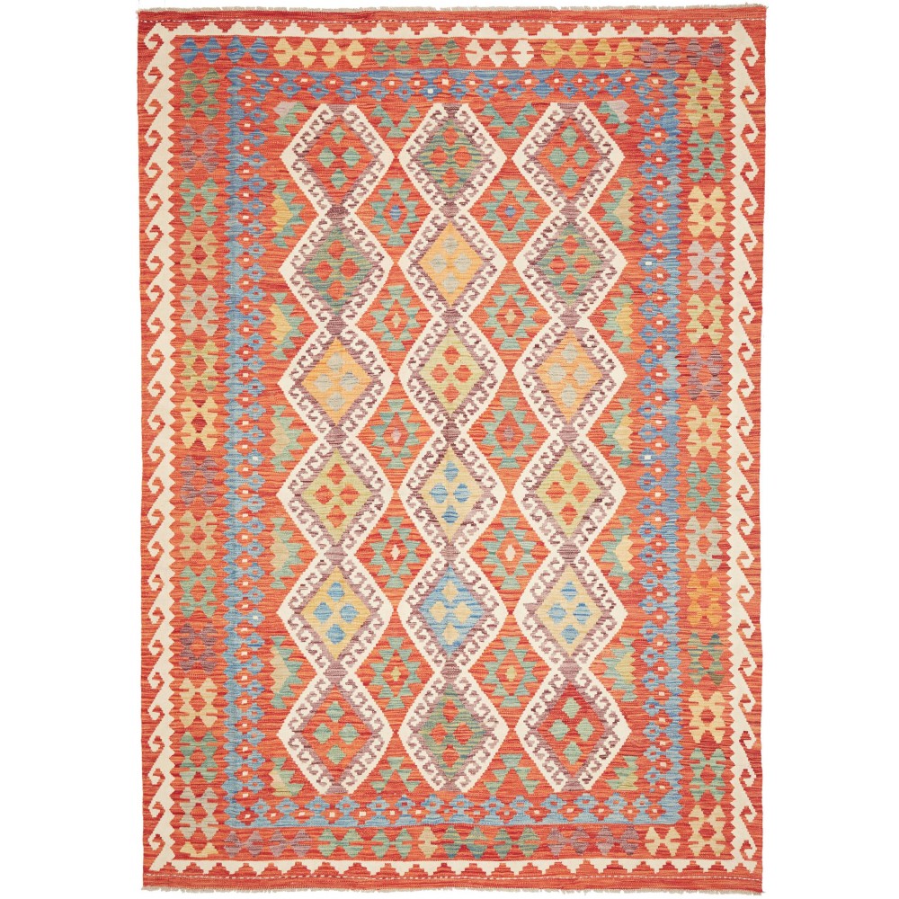 Tappeto Kilim Afghanistan arancione giallo 209x289