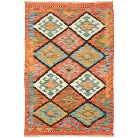 Tappeto Kilim Afghanistan marrone grigio 81x123