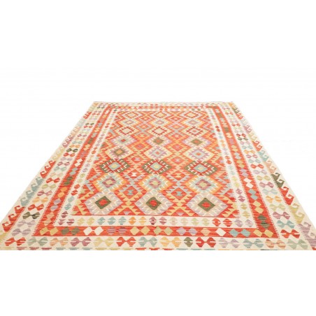 Tappeto Kilim Afghanistan marrone rosso 208x295