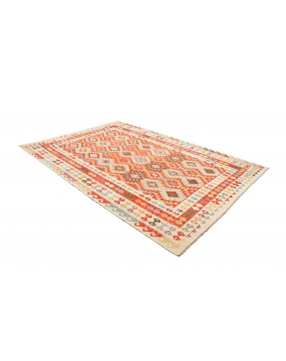 Tappeto Kilim Afghanistan marrone rosso 208x295