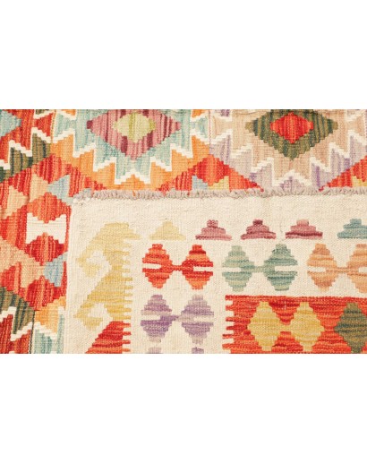 Tappeto Kilim Afghanistan marrone rosso 208x295