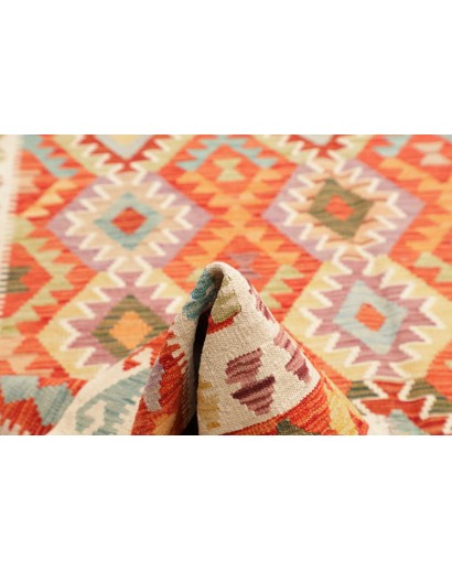 Tappeto Kilim Afghanistan marrone rosso 208x295