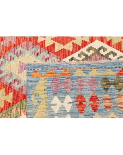 Tappeto Kilim Afghanistan marrone arancione 203x291