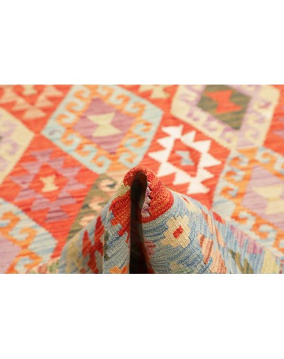 Tappeto Kilim Afghanistan marrone arancione 203x291