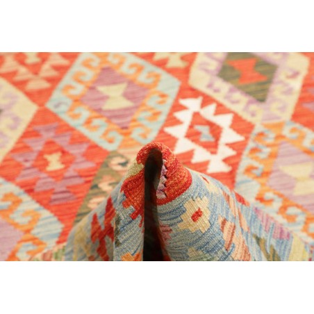Tappeto Kilim Afghanistan marrone arancione 203x291