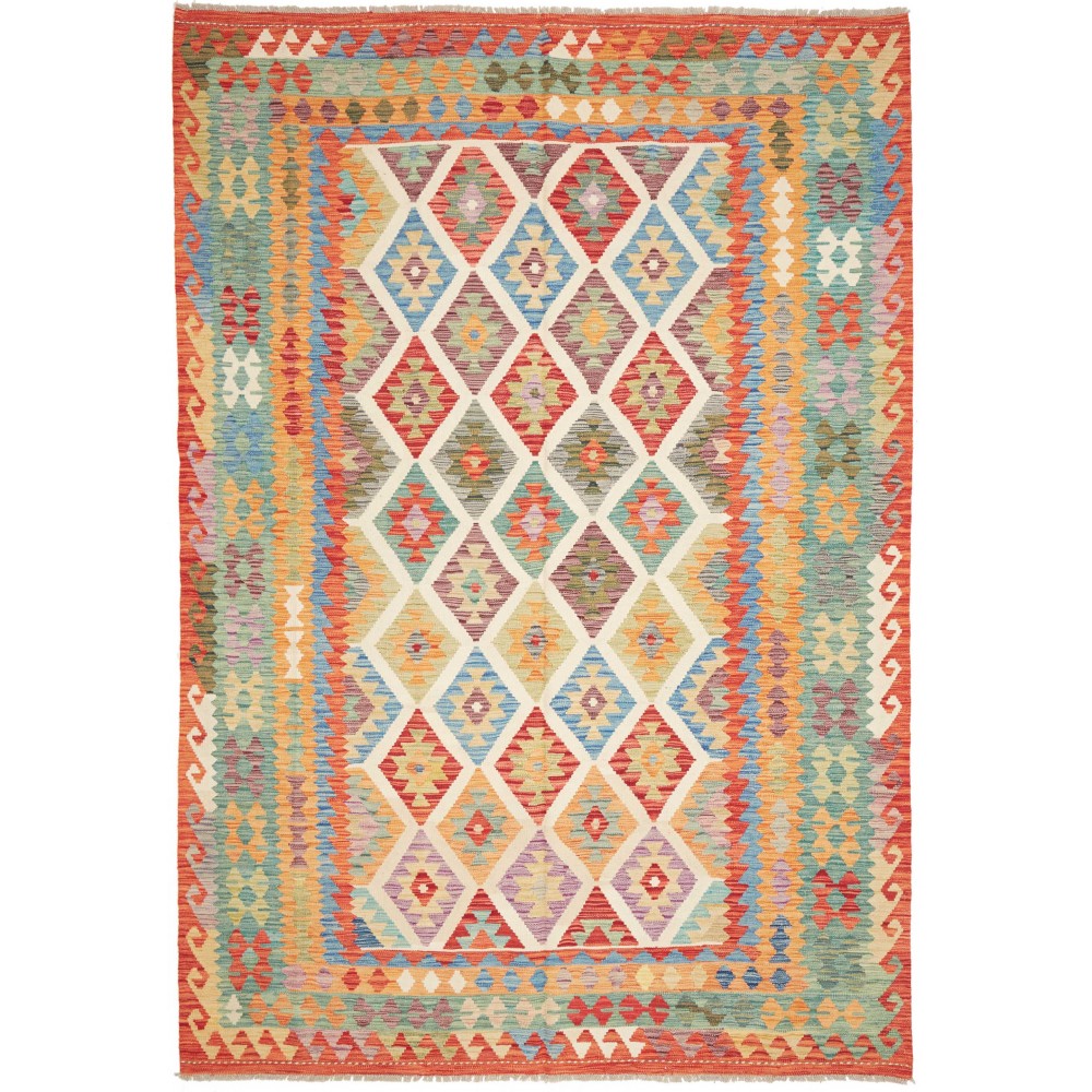 Tappeto Kilim Afghanistan marrone 207x295