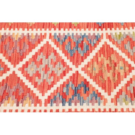 Tappeto Kilim Afghanistan arancione azzurro 85x250