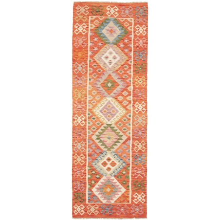 Tappeto Kilim Afghanistan arancione giallo 81x246