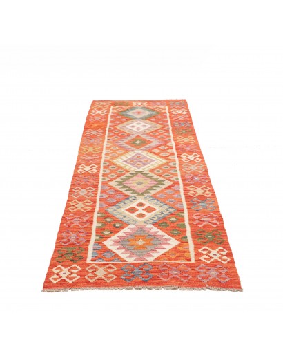 Tappeto Kilim Afghanistan arancione giallo 81x246