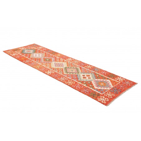 Tappeto Kilim Afghanistan arancione giallo 81x246