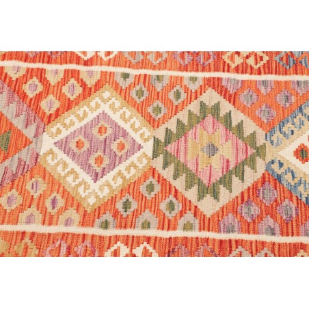 Tappeto Kilim Afghanistan arancione giallo 81x246