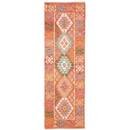 Tappeto Kilim Afghanistan arancione marrone 78x248