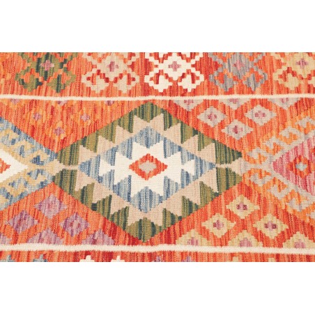 Tappeto Kilim Afghanistan arancione marrone 78x248