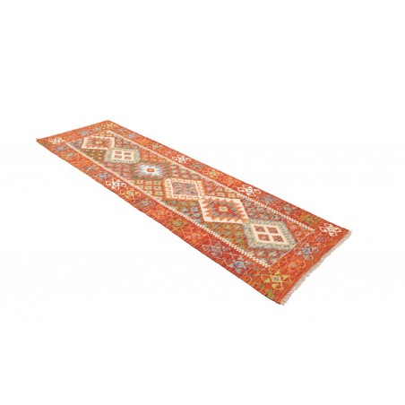Tappeto Kilim Afghanistan arancione rosso 78x245
