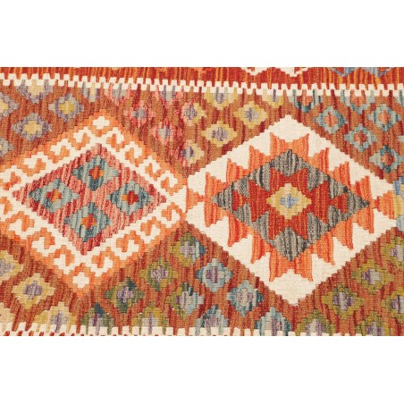 Tappeto Kilim Afghanistan arancione rosso 78x245