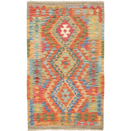 Tappeto Kilim Afghanistan marrone azzurro 79x131
