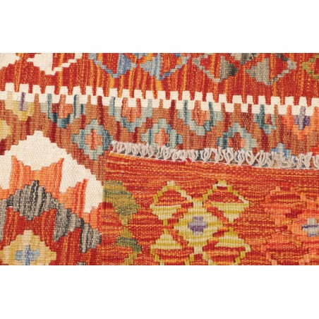 Tappeto Kilim Afghanistan arancione rosso 78x245