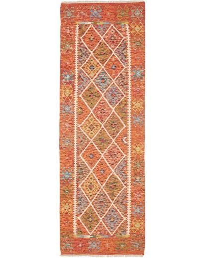 Tappeto Kilim Afghanistan arancione beige 79x240