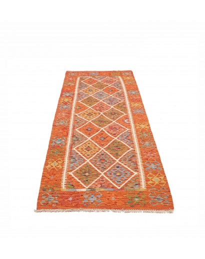 Tappeto Kilim Afghanistan arancione beige 79x240