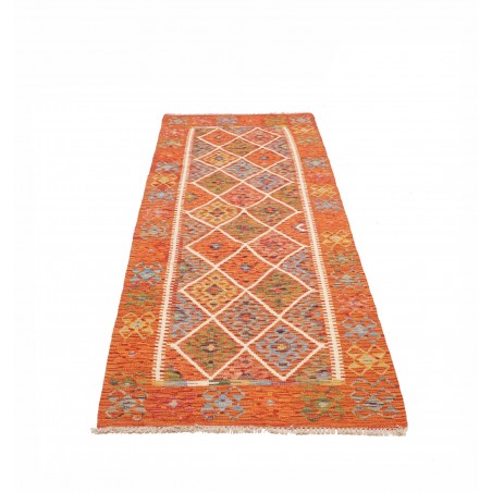 Tappeto Kilim Afghanistan arancione beige 79x240