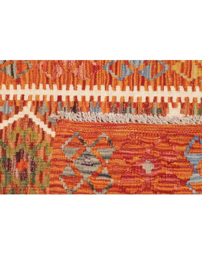 Tappeto Kilim Afghanistan arancione beige 79x240
