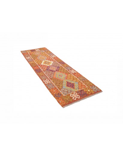 Tappeto Kilim Afghanistan arancione marrone 78x238