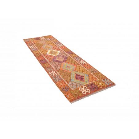 Tappeto Kilim Afghanistan arancione marrone 78x238