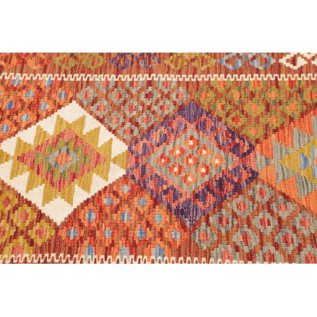 Tappeto Kilim Afghanistan arancione marrone 78x238