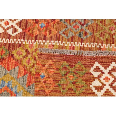 Tappeto Kilim Afghanistan arancione marrone 78x238
