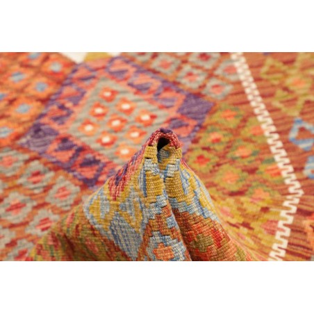 Tappeto Kilim Afghanistan arancione marrone 78x238