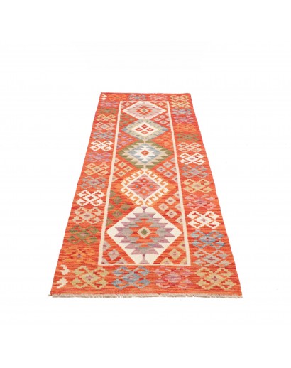 Tappeto Kilim Afghanistan arancione rosso 78x249