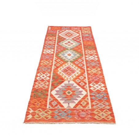 Tappeto Kilim Afghanistan arancione rosso 78x249