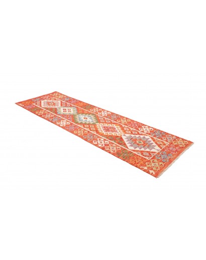 Tappeto Kilim Afghanistan arancione rosso 78x249