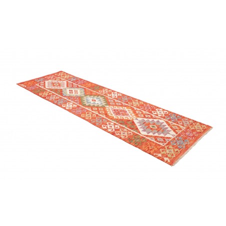 Tappeto Kilim Afghanistan arancione rosso 78x249