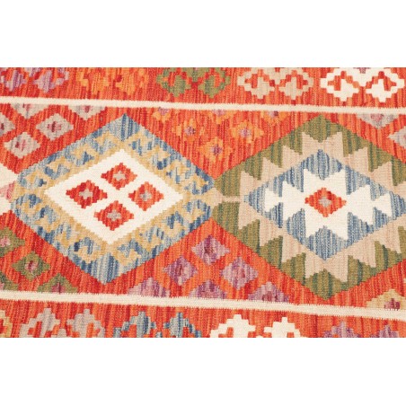 Tappeto Kilim Afghanistan arancione rosso 78x249