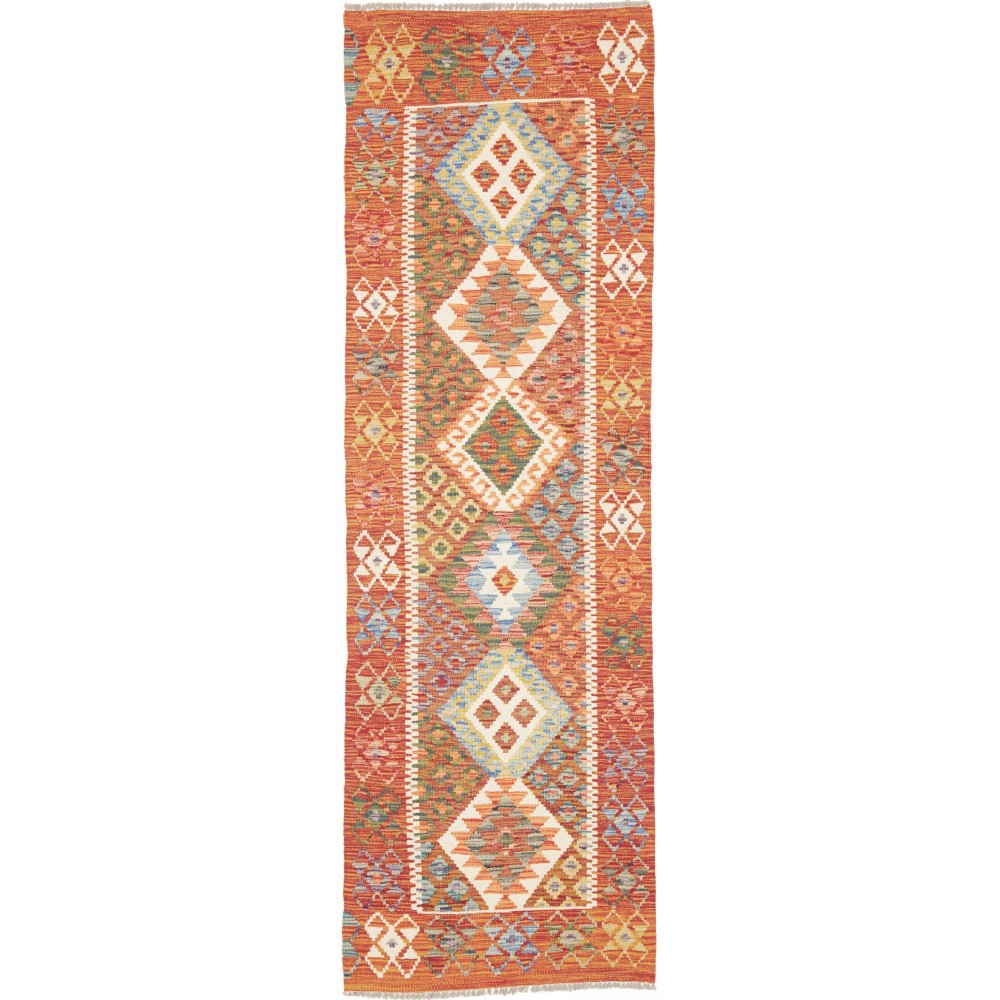 Tappeto Kilim Afghanistan arancione 74x236