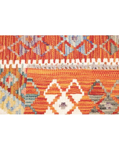 Tappeto Kilim Afghanistan arancione 74x236