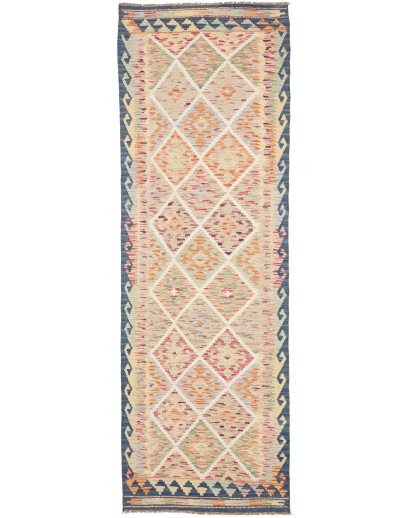 Tappeto Kilim Afghanistan marrone giallo 82x258